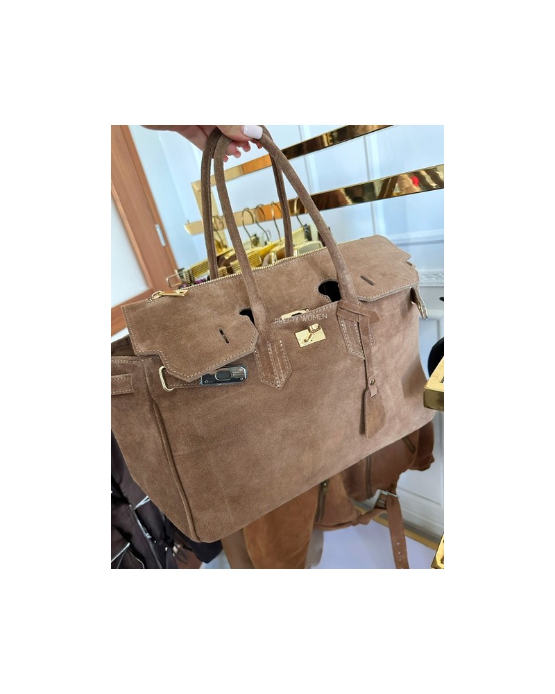 TOREBKA SKÓRA ZAMSZ NATURANY