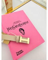 SKÓRZANY PASEK H ▪️NUDE