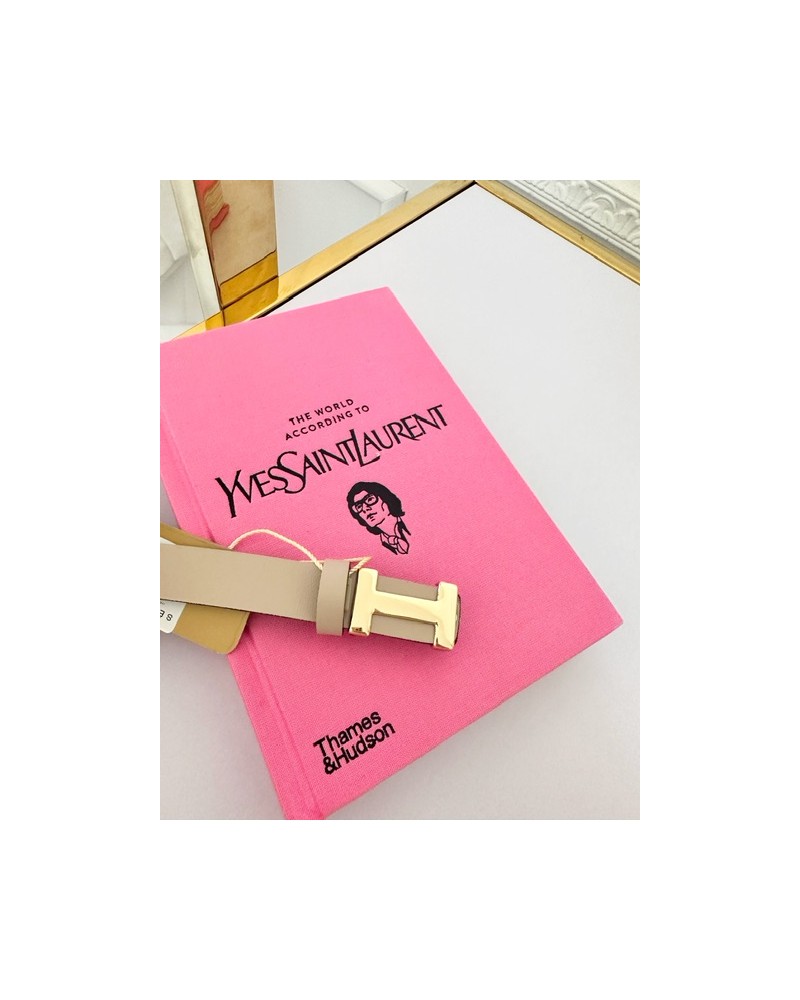 SKÓRZANY PASEK H ▪️NUDE