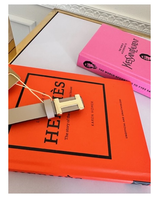 SKÓRZANY PASEK H ▪️NUDE