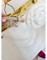 SKÓRZANY PASEK H ▪️NUDE