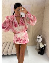 SZYFONOWA KOSZULA ▪️z wiązaniem