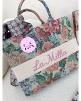 TOREBKA ROSALIA  LA MILLA  LUXURY z różowym haftem