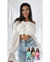 HiSZPANKA SUMMER ▪️muślin Biała