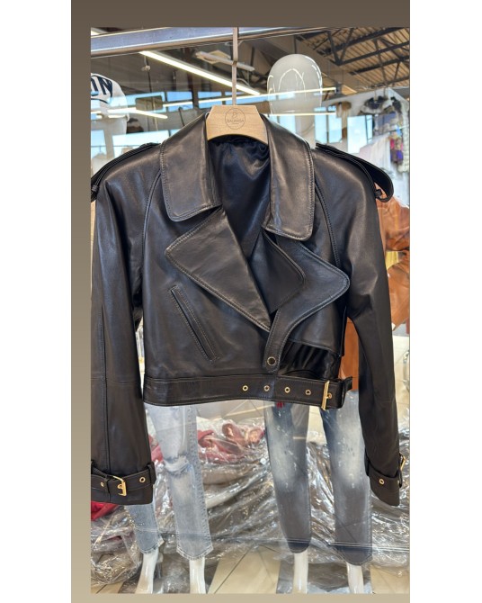 SKÓRZANA KURTKA 100 % leather CZEKOLADOWA  ▪️