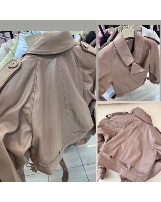 SKÓRZANA KURTKA 100 % leather beżowa ▪️
