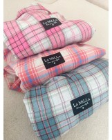 KOSZULA W KRATĘ SPRING ▪️Koral niebieski