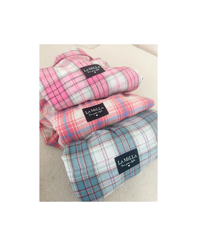 KOSZULA W KRATĘ SPRING ▪️Koral niebieski