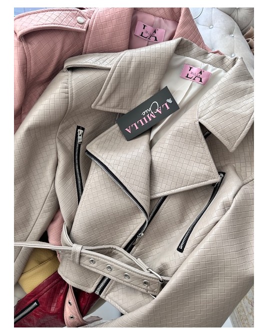 SKÓRZANA RAMONESKA ▪️beżowa