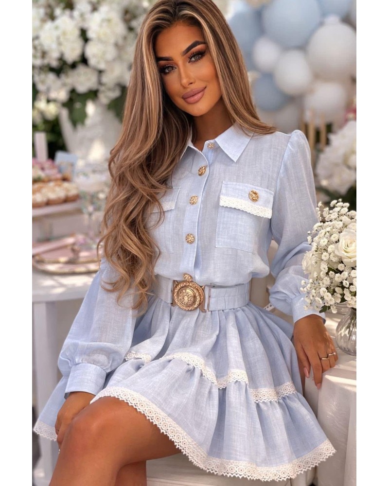 SUKIENKA SHIRA BŁĘKITNA ▪️koronka