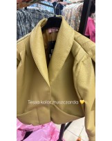 SKÓRZANA KURTKA TESSA ▪️MIODOWA
