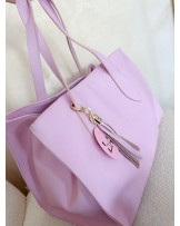 DUŻA SKÓRZANA TOREBKA ▪️różowa