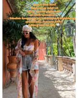 SZYFONOWY SZLAFROK KIMONO ROMA