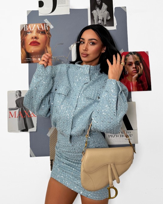 KURTKA LUXURY BLINK BŁĘKITNA LIMTED