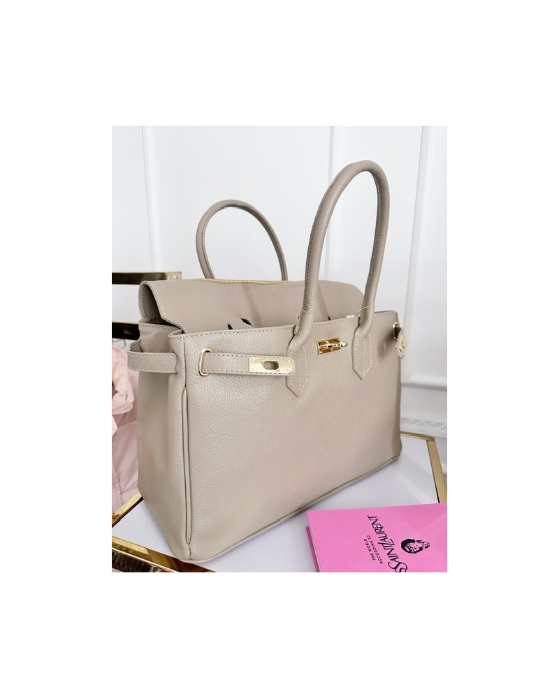 TOREBKA TAUPE ▪️kuferek SKÓRA PREMIUM BAG BIRKIN