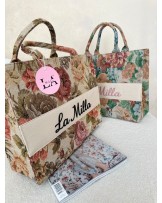 TOREBKA ROSALIA  LA MILLA  LUXURY z różowym haftem