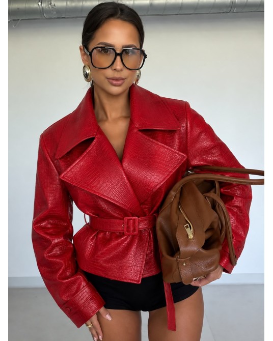 CZERWONA KURTKA LEATHER ▪️