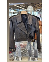 SKÓRZANA KURTKA 100 % leather CZEKOLADOWA  ▪️