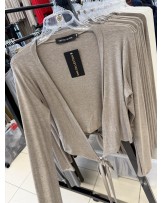 Wiązany sweter emo z kaszmirem ▪️beżowy