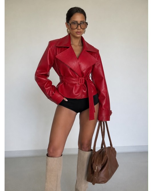CZERWONA KURTKA LEATHER ▪️