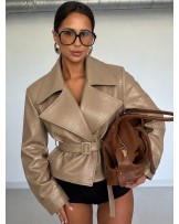 BEŻOWA  KURTKA LEATHER ▪️
