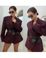 MARYNARKA NEFRI OVERSIZE ▪️śliwka