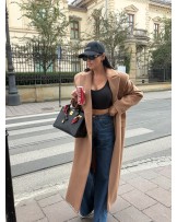 WEŁNIANY PŁASZCZ camel La milla