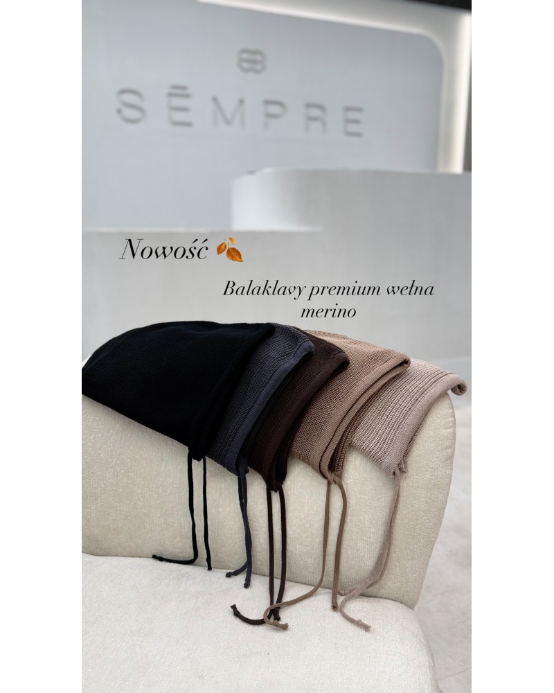 KOMIN Z KAPTUREM ▪️wełna merino