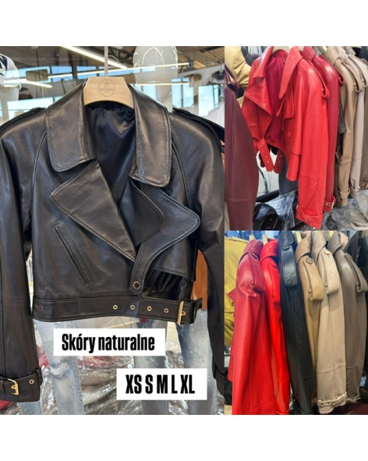 SKÓRZANA KURTKA 100 % leather CZERWONA   ▪️