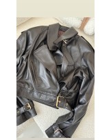 SKÓRZANA KURTKA 100 % leather CZEKOLADOWA  ▪️
