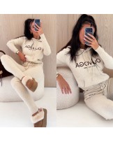 KOMPLET COMFY Z LOGO 3 d ▪️beżowy