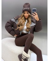 LEGGINSY OCIEPLANE MEDURA ▪️czekolada