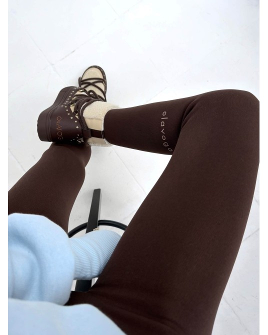 LEGGINSY OCIEPLANE MEDURA ▪️czekolada