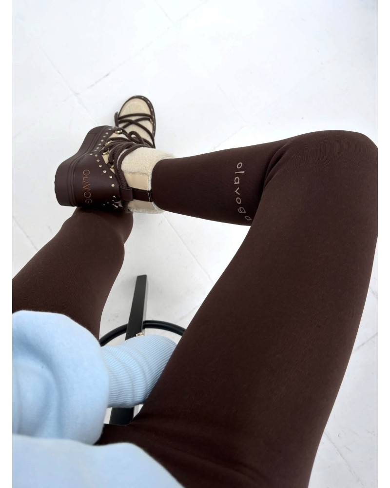 LEGGINSY OCIEPLANE MEDURA ▪️czekolada