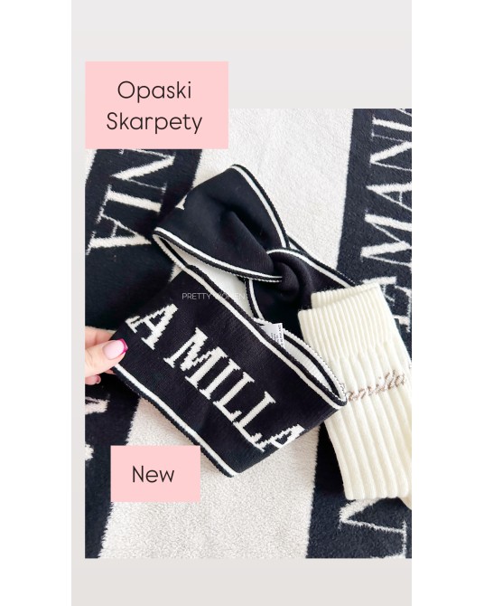 Opaska la milla biało czarna ▪️