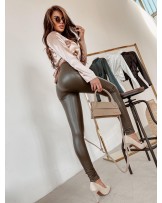 LEGGINSY LEATHER SLIM KHAKI 