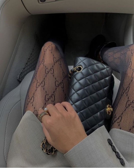 CZARNE RAJSTOPY GG STYL 