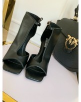 EFEKTOWNE SANDAŁKI BOTKI CZARNE 