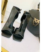 EFEKTOWNE SANDAŁKI BOTKI CZARNE 