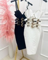 BANDAŻOWA SUKIENKA ▪️CZARNA PASKI 