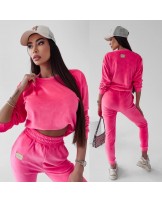 KOMPLET LILY WELUR ▪️RÓŻ 