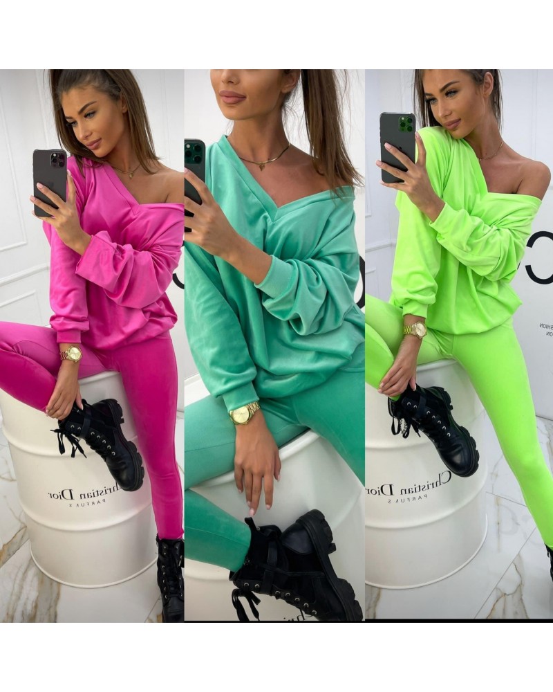 KOMPLET WELUR SOFT ▪️ ZIELEŃ 