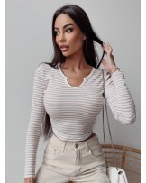 BLUZKA CASSI PASKI ▪️BEŻOWA 