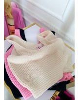 SZYDEŁKOWY TOP ▪️beżowy czarny róż 