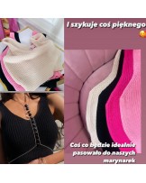 SZYDEŁKOWY TOP ▪️beżowy czarny róż 