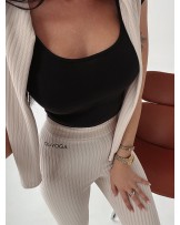 LEGGINSY  PRĄŻEK LUCIA   ▪️ BEŻOWE 