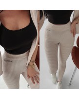 LEGGINSY  PRĄŻEK LUCIA   ▪️ BEŻOWE 