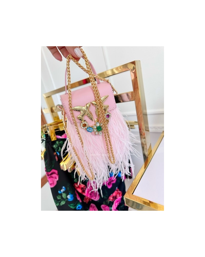 TOREBKA PINKO KAMIENIE PIÓRKA  ▪️LIMITED RÓŻOWA 