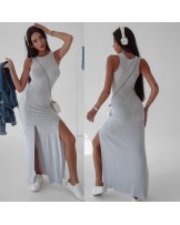 SUKIENKA z rozcięciem ▪️SZARA 