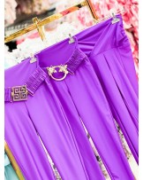 MODELUJĄCE LEGGINSY Z PASKIEM ▪️LYCRA FIOLET